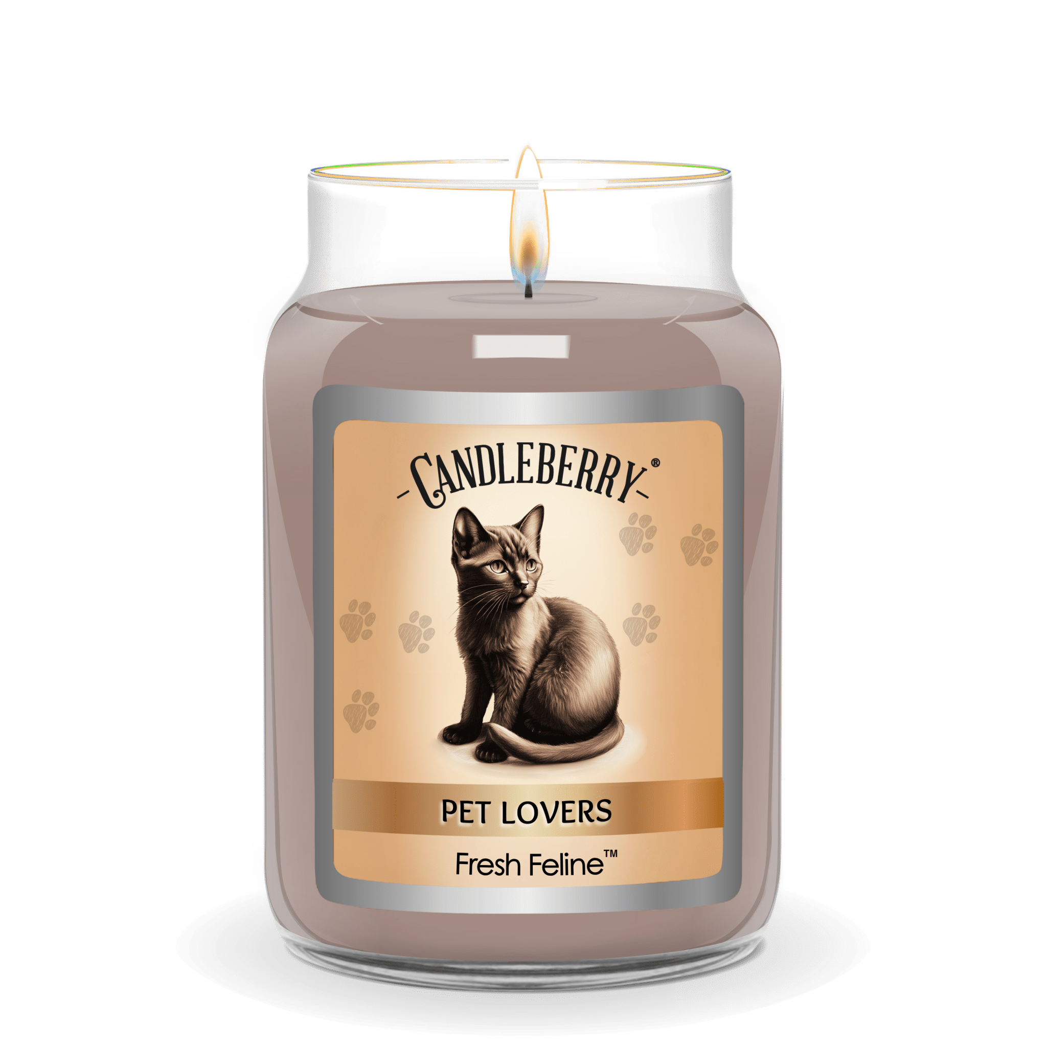 Fresh Feline™ Large Jar Candle | Lavender & Rosemary Soy Blend