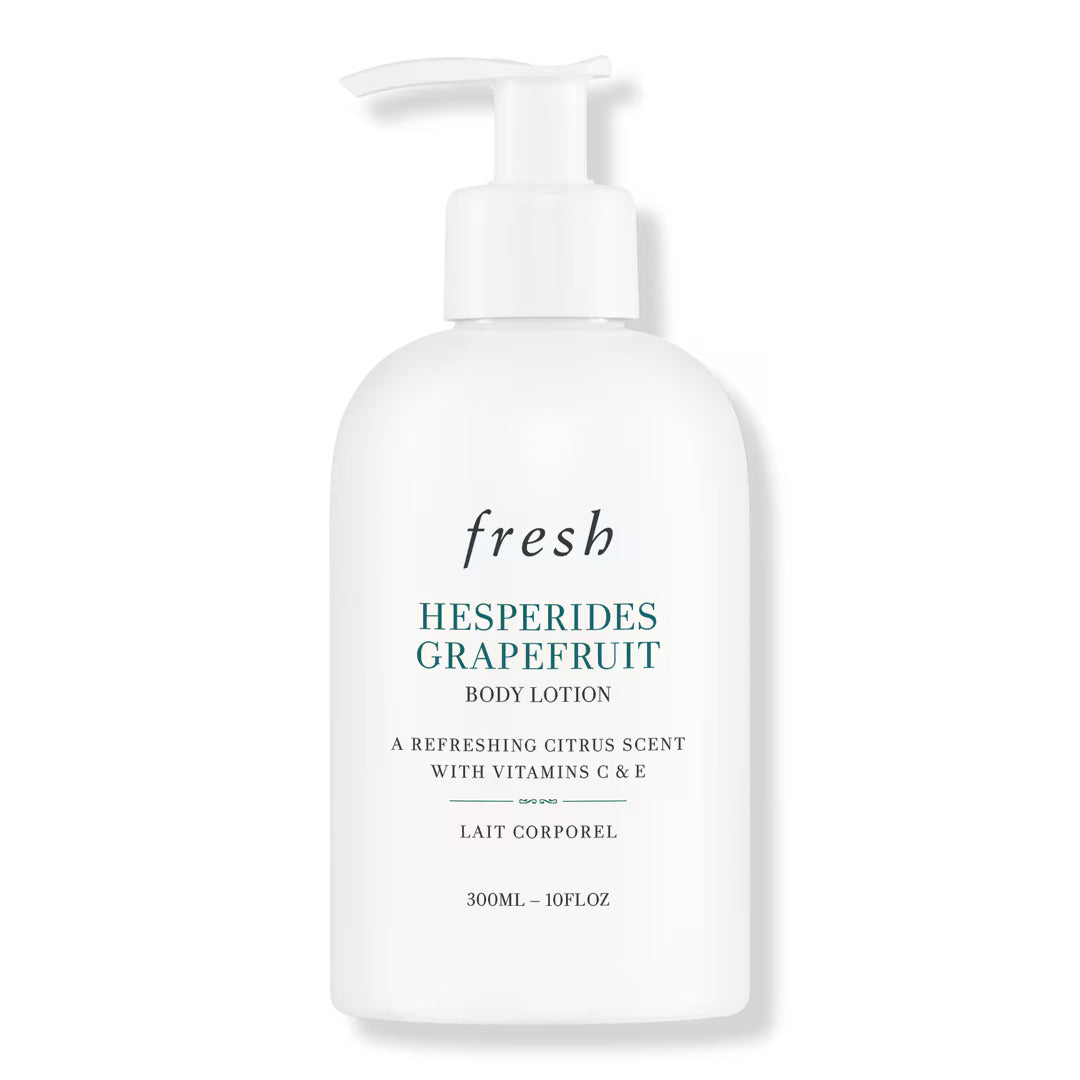 White bottle of Fresh Hesperides Grapefruit Body Lotion, 10 OZ
