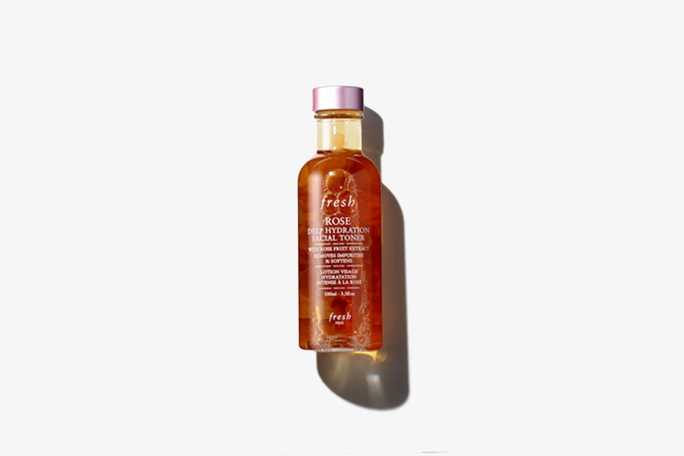 Bottle of Rose & Hyaluronic Acid Deep Hydration Toner for soft, refined skin