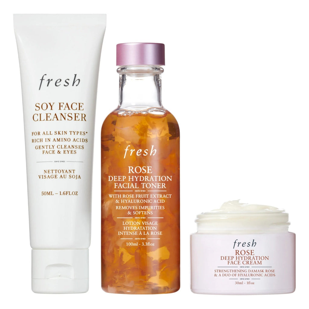 Daily Hydration To Go Skincare Set: Cleanser, Toner & Moisturizer