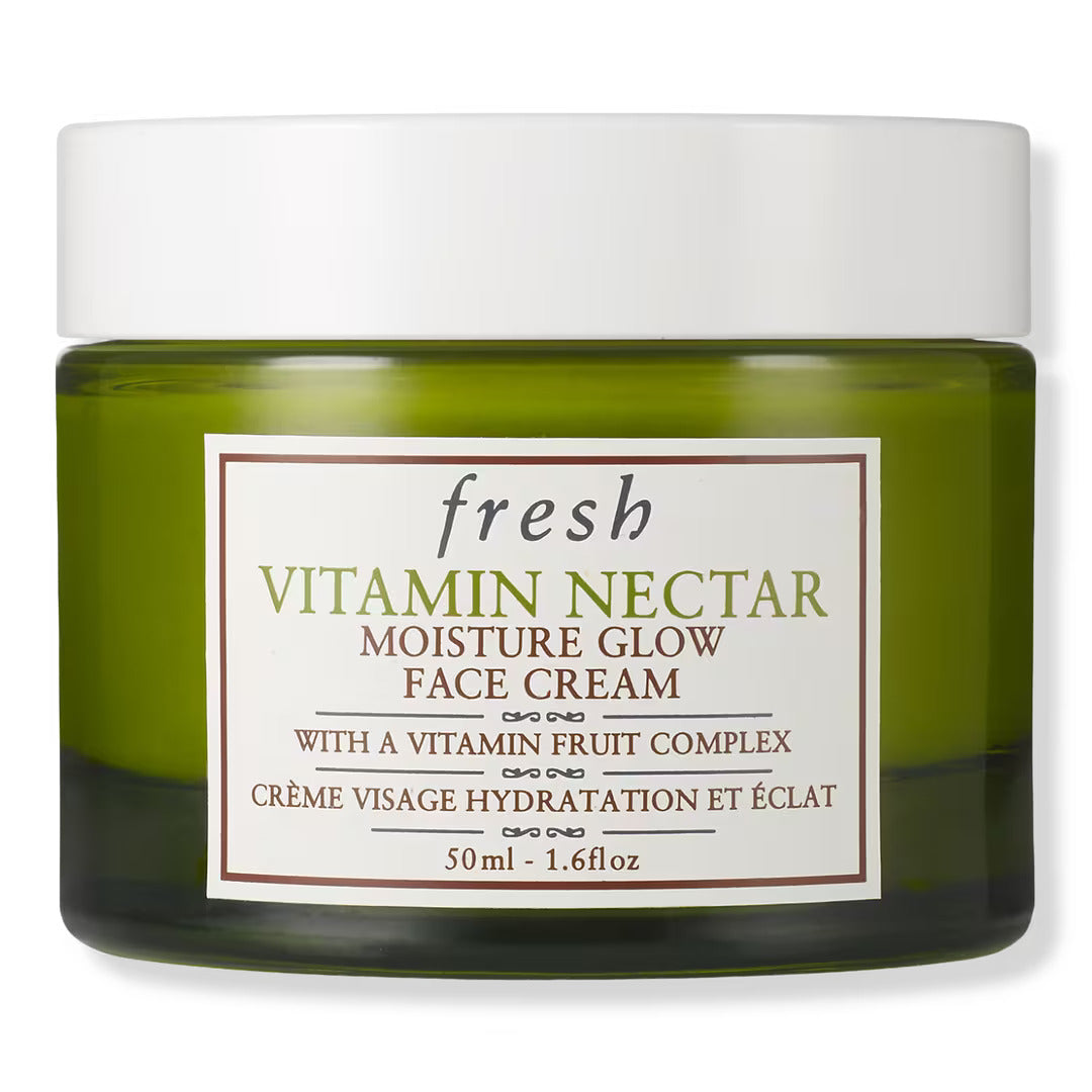 Fresh Vitamin Nectar Glow Moisturizer container with a focus on vitamin-rich skincare