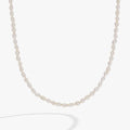Genuine Freshwater Pearl Pendant Necklace with Gold-Tone Accents