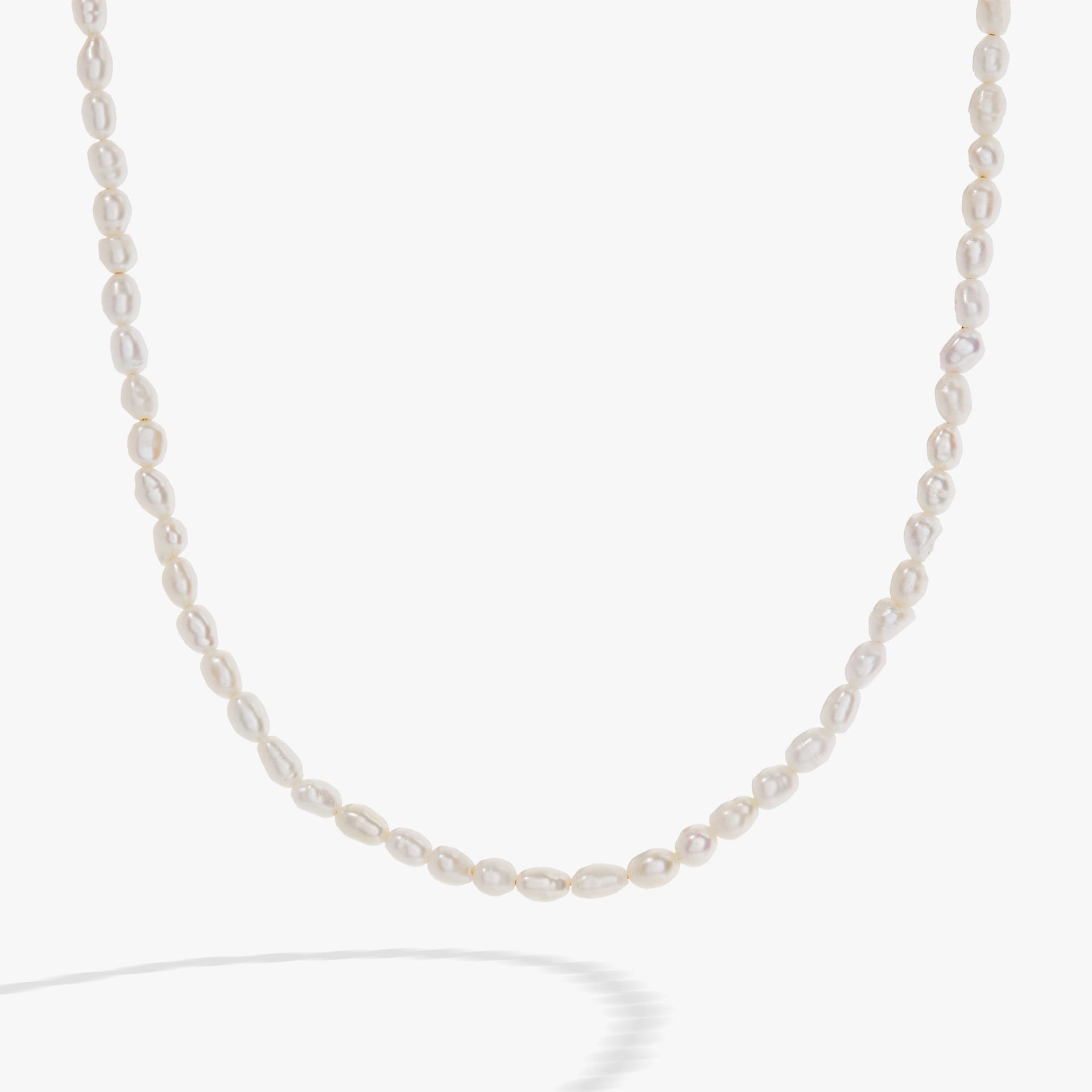 Genuine Freshwater Pearl Pendant Necklace with Gold-Tone Accents