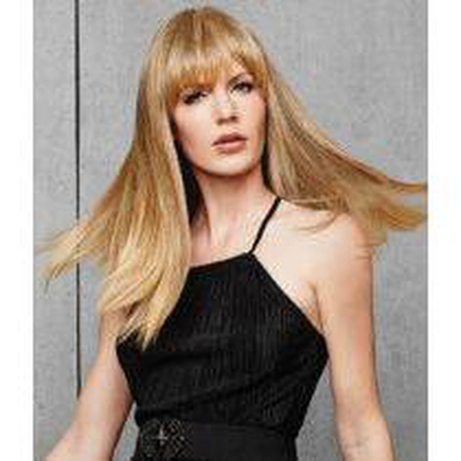 Clip-in Fringe Top of Head Hair Piece in Blonde and Brown Tones