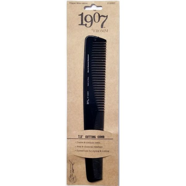 Professional 7.5-inch 1907 Clipper-Mate cutting comb in black