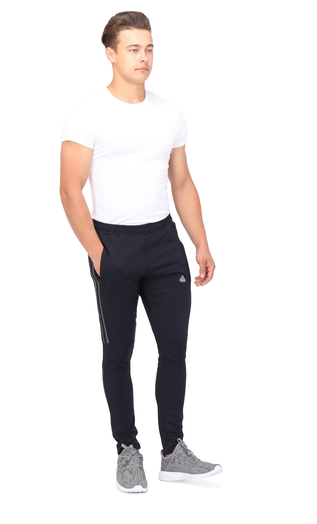 Ultimate Flex Jogger Sweatpants in Black with Zippered Legs - Image 2