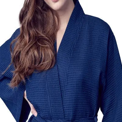 Women's Knee-Length Waffle Robe - Lightweight & Breezy Comfort