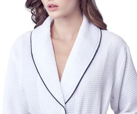 Women's Knee-Length Waffle Robe - Lightweight & Breezy Comfort