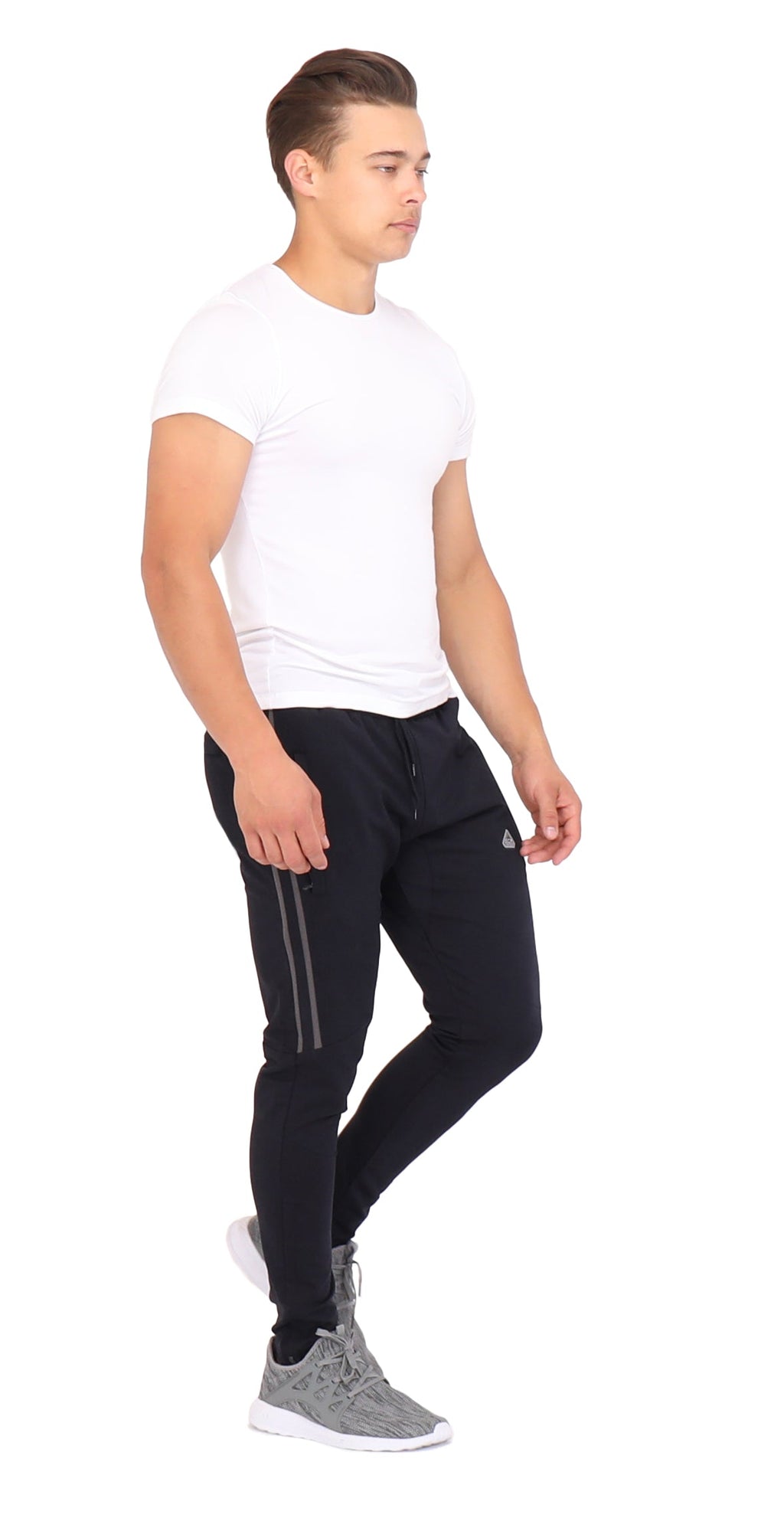 Ultimate Flex Jogger Sweatpants in Black with Zippered Legs - Image 3
