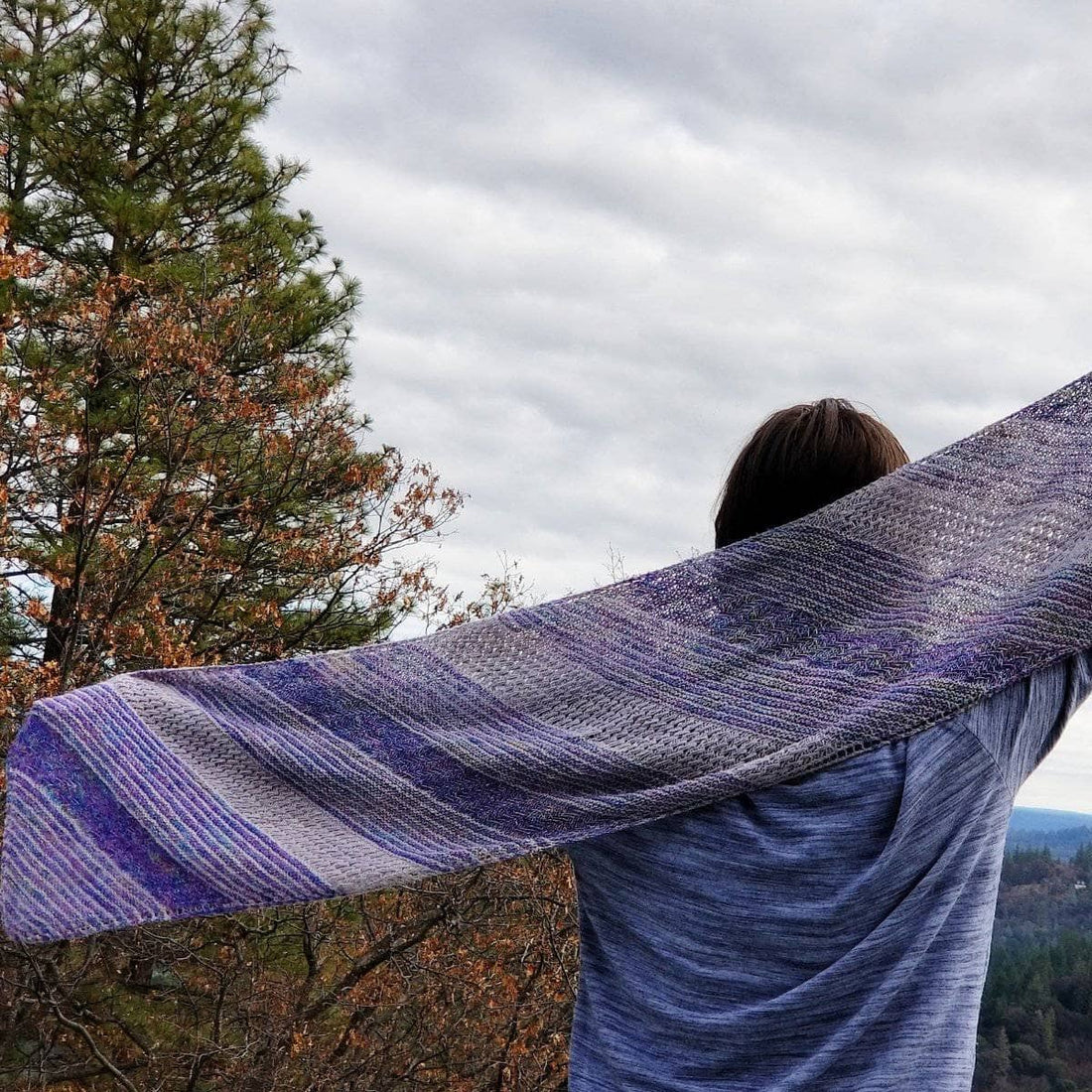 Frosted Forest Wrap Knitting Pattern - Bohemian Handmade Lace
