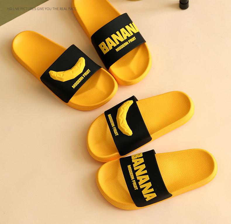 Fruit Banana Print Summer Indoor Slippers Non-Slip Bathroom Slides