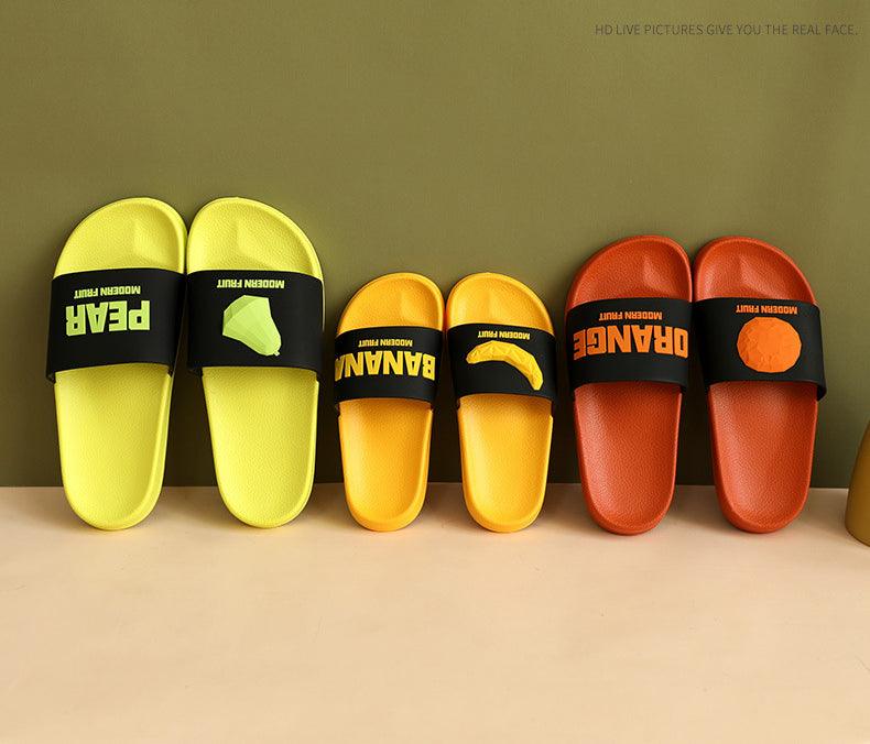 Fruit Banana Print Summer Indoor Slippers Non-Slip Bathroom Slides