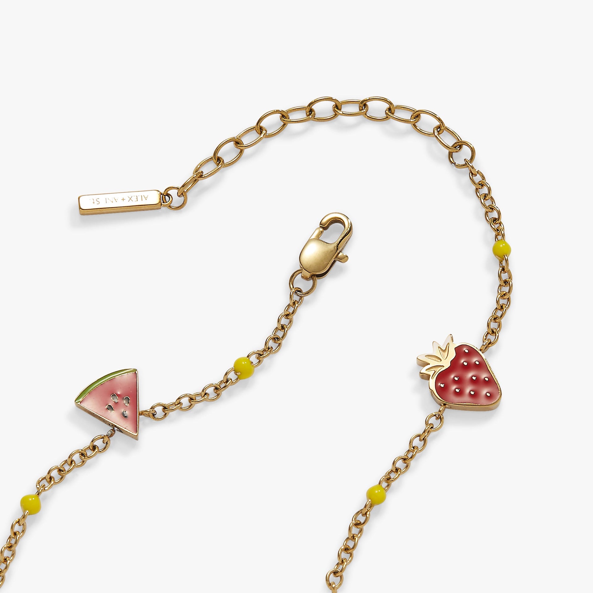Fruit Inline Charm Anklet Gold Plated Summer Jewelry