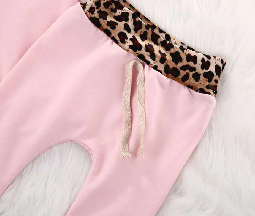 Kids' Leopard Print Two-Piece Outfit Set