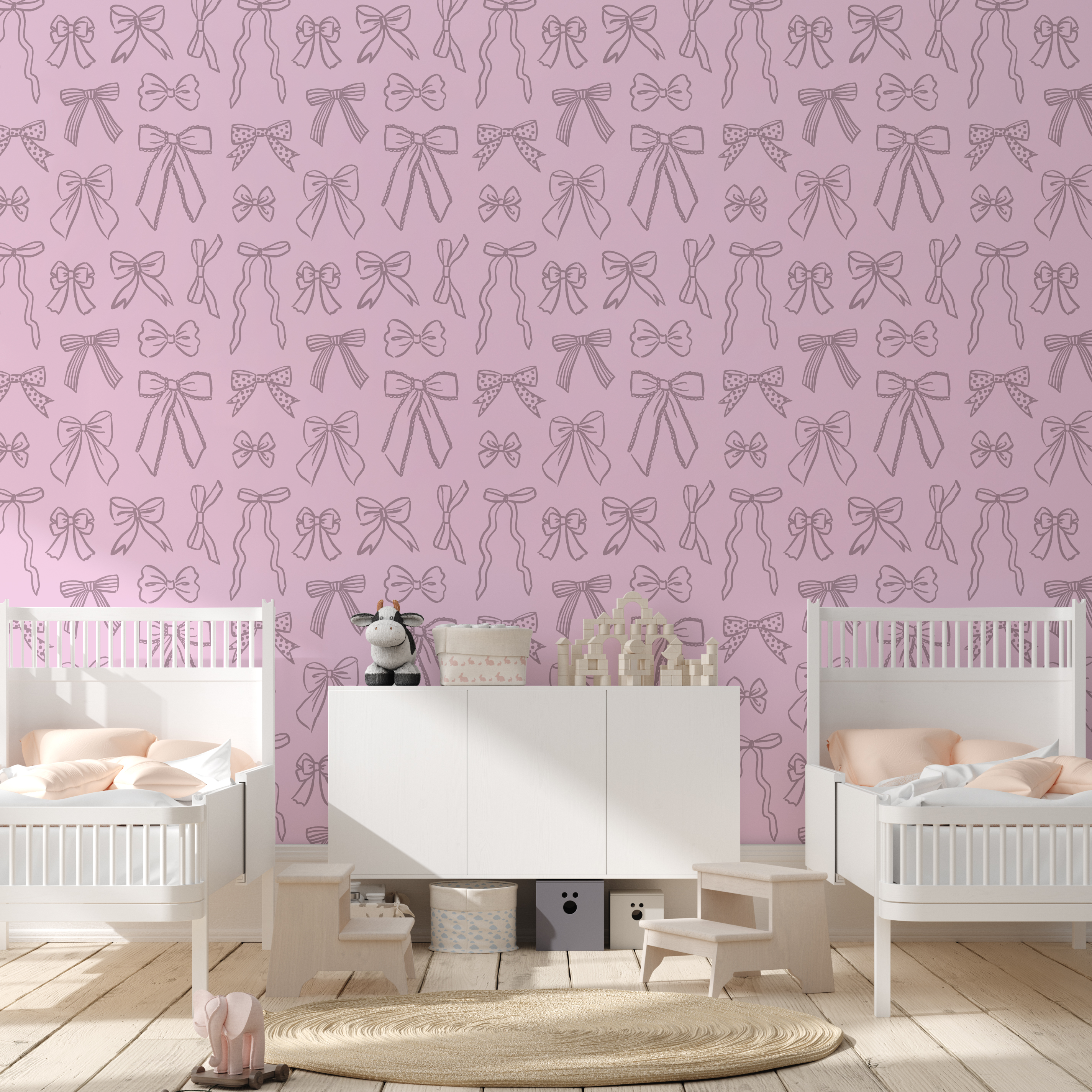 Brielle Cream and Multi-Color Removable Nursery Wallpaper