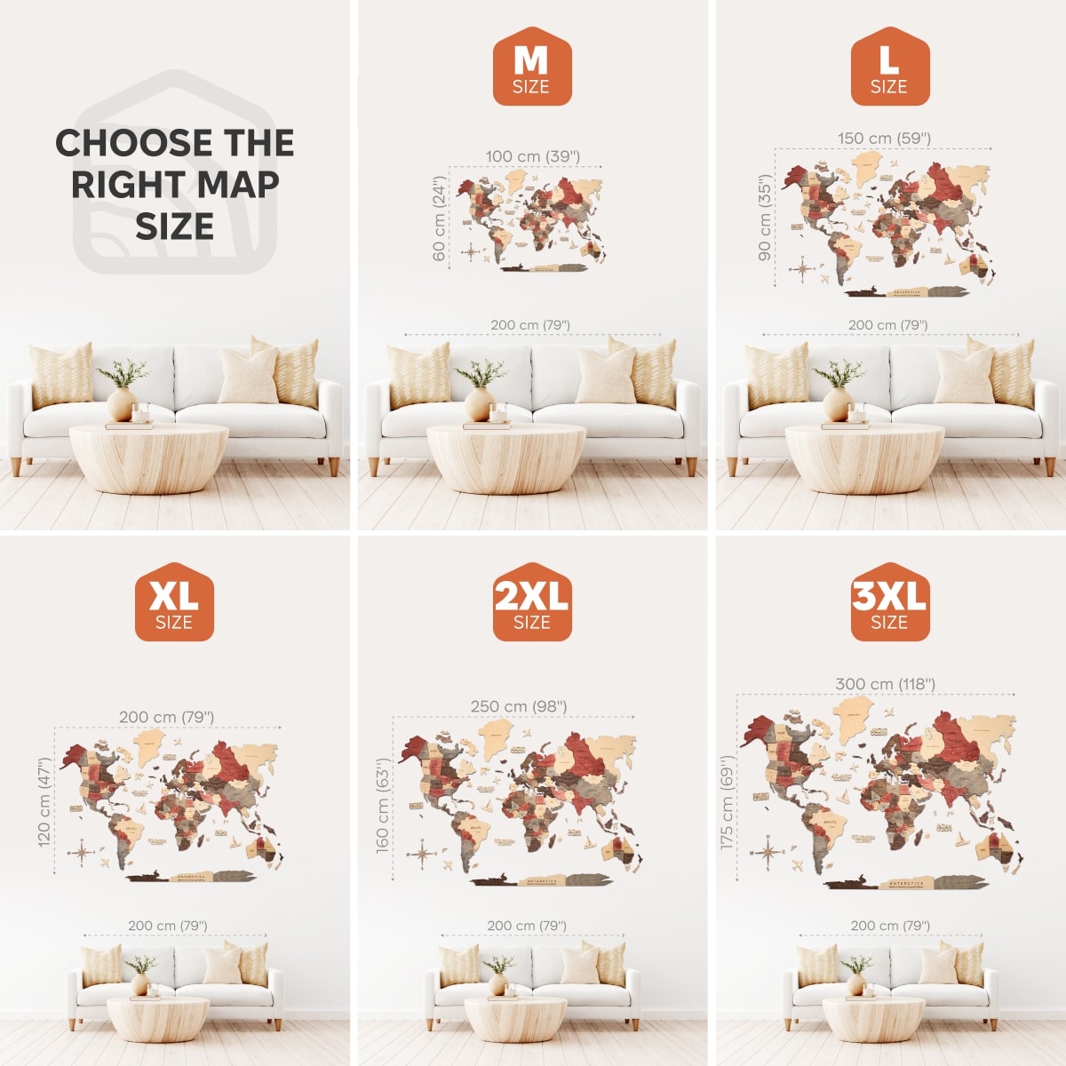 3D Wooden World Map Wall Art: Modern Minimalist Travel Decor