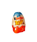 A Kinder Joy themed novelty decorative cushion for kids in white, red, and blue.