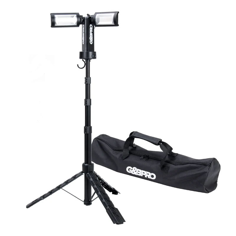 G&B Pro Multi-Directional LED Light Stand, portable 6ft aluminum lighting equipment for studio use.