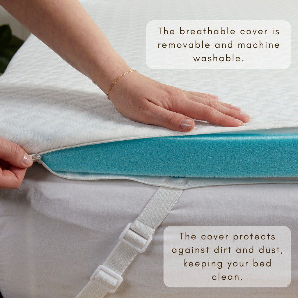 2-Inch Gel Memory Foam Mattress Topper for Cooling Sleep Support
