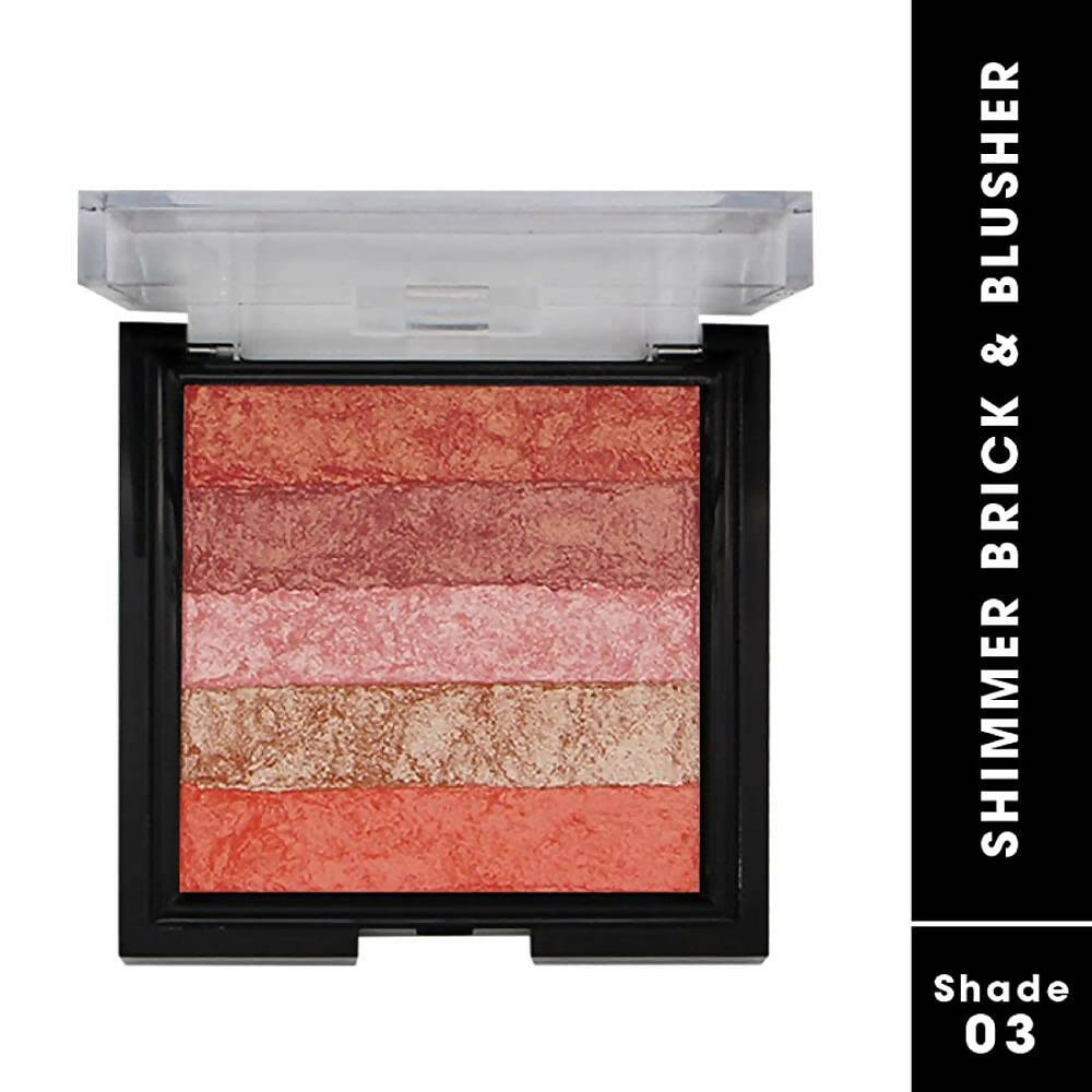 Shimmer Brick & Blusher 2-in-1 Glow Bronzer Powder - Shade 03