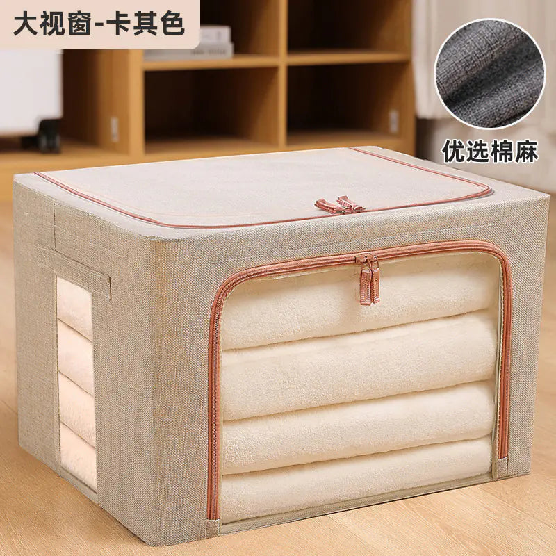 Large Window Cotton Storage Box with Steel Frame