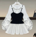 Fake Two-Piece Shirt Top (Single Piece)