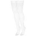 NuVein Medical Compression Stockings 20-30 mmHg Support Women & Men Thigh Length Hose Open Toe White Large