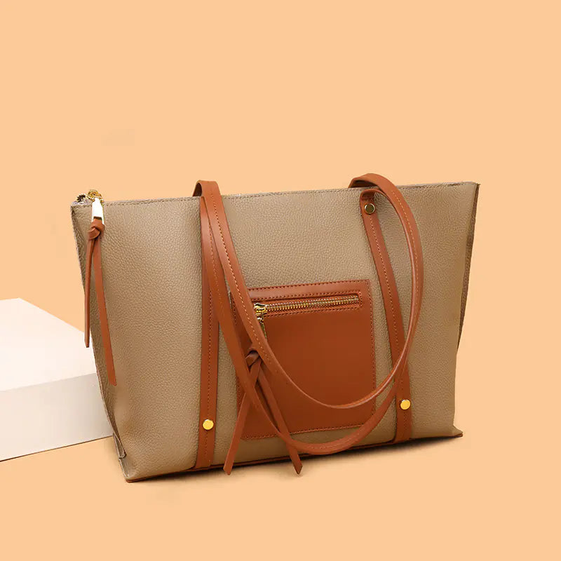 Large Capacity Leather Tote Bag for Women Fashion