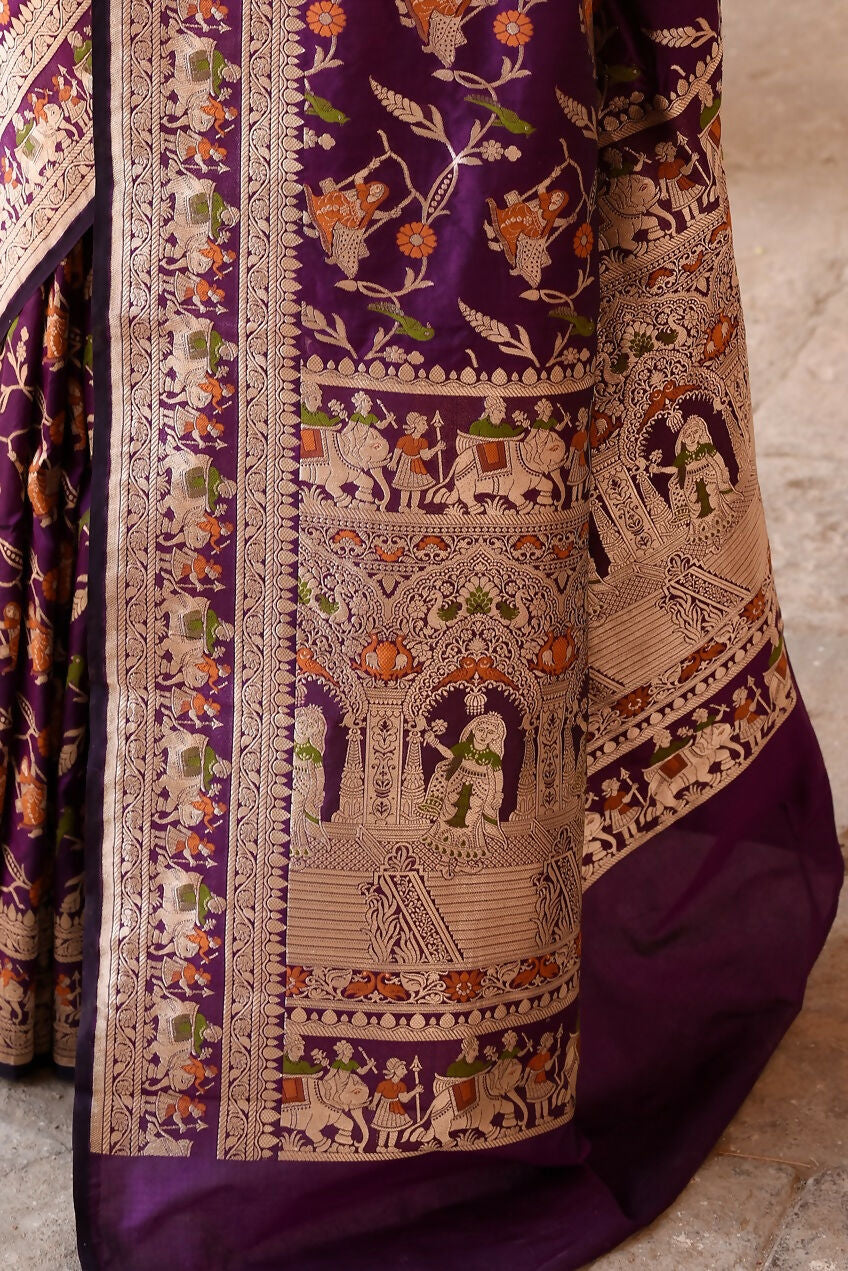 Pure Katan Handloom Banarasi Silk Saree