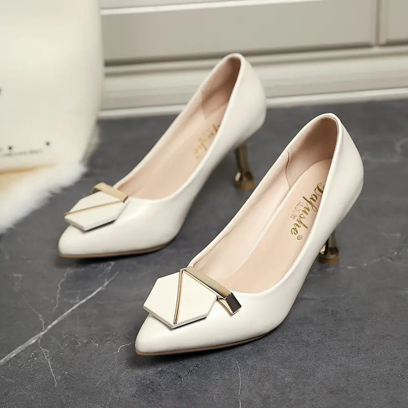 Trendy Shallow High Heels with Pointed Toe (One Pair)