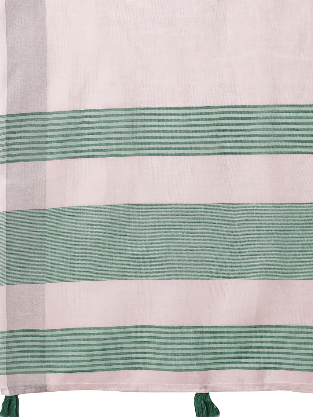 The White Loom White Linen Cotton Saree