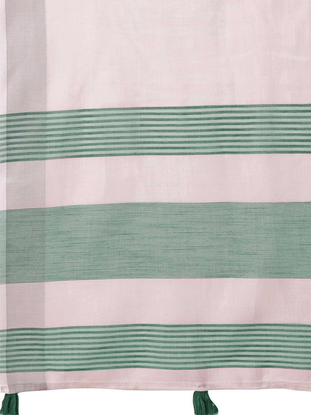The White Loom White Linen Cotton Saree