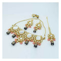 Handcrafted multicolor Kundan necklace set with gold plating