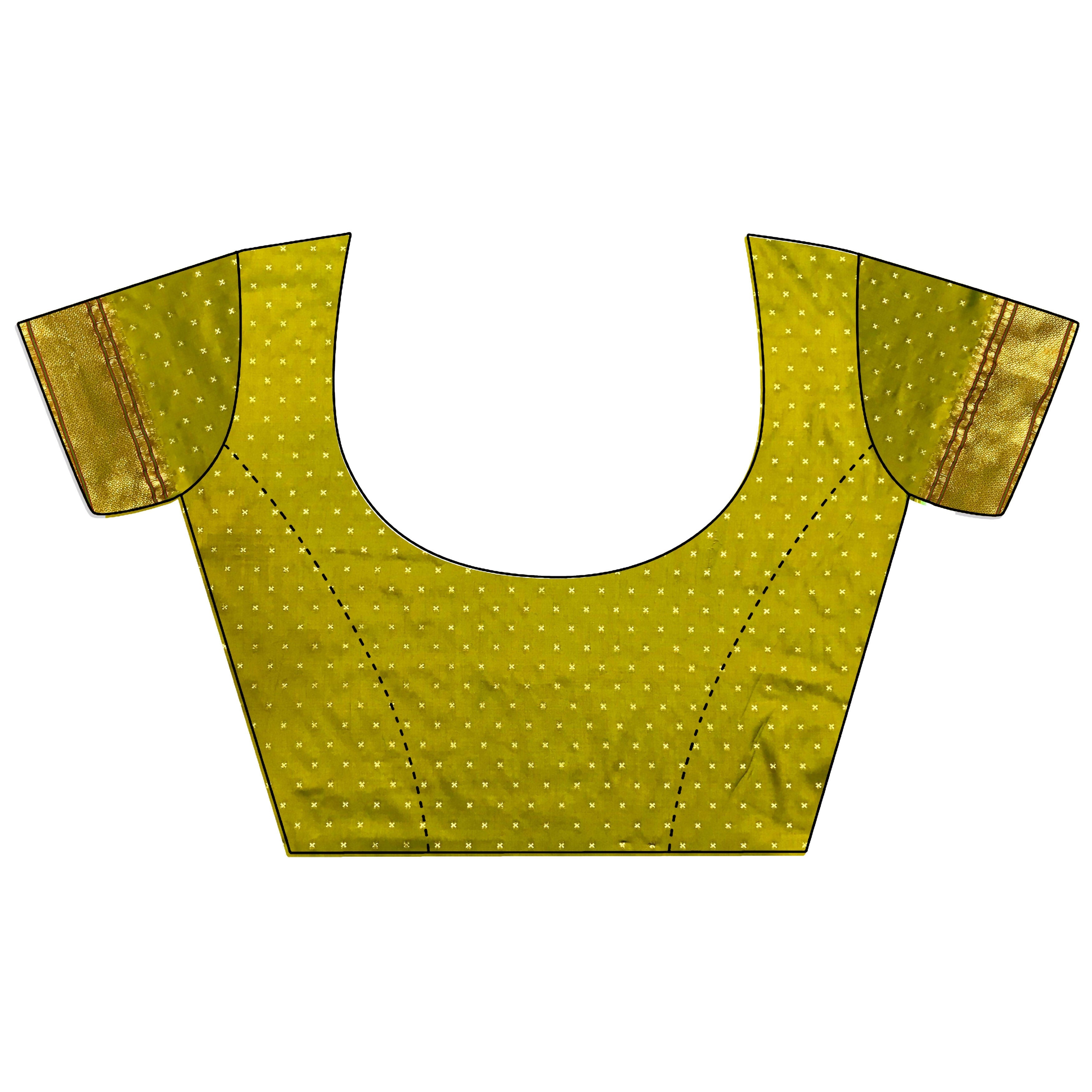 Lime Green Butti Woven Soft Lichi Silk Paithani Saree