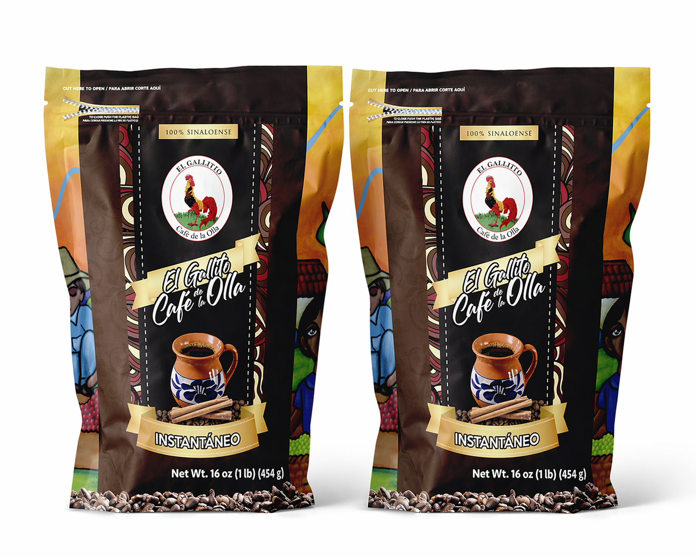 Traditional Mexican Café de Olla Instant Coffee 1 LB Earth Tone