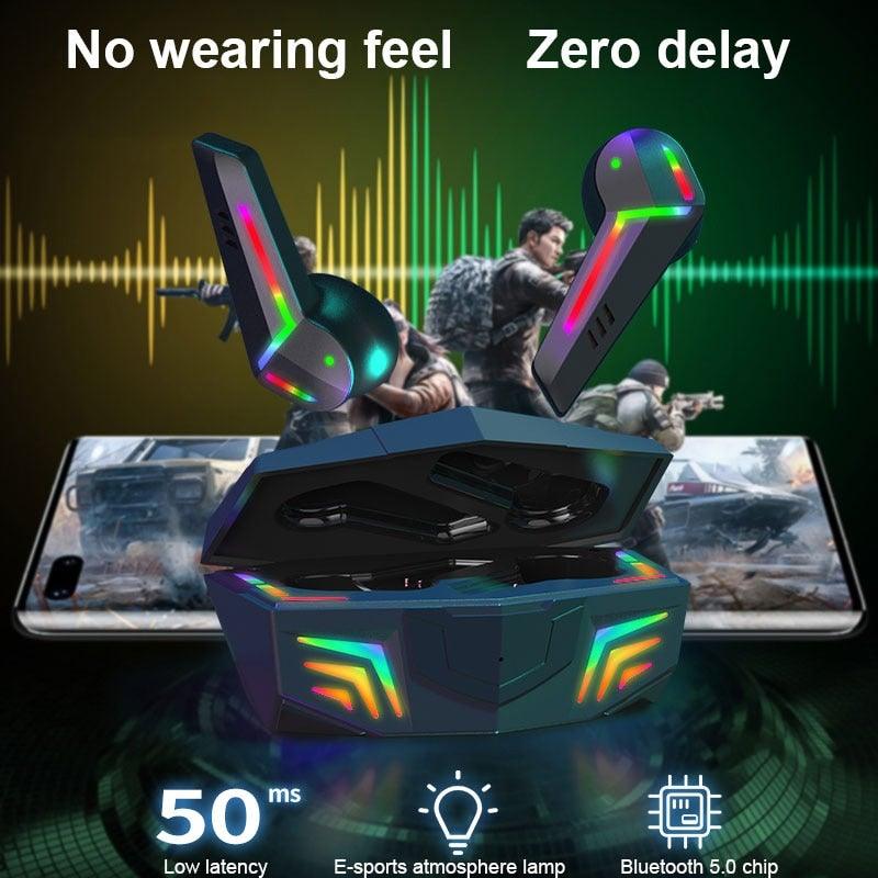Wireless Gaming Earbuds with Microphone, Low Latency Sports Headset