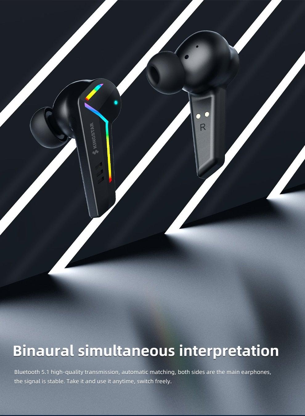 Wireless Gaming Earbuds with Microphone, Low Latency Sports Headset