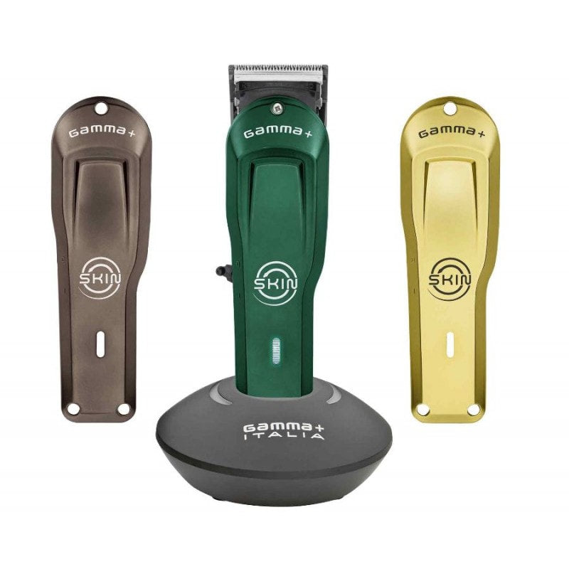GAMMA+ SKIN professional barber clipper with black diamond carbon blade