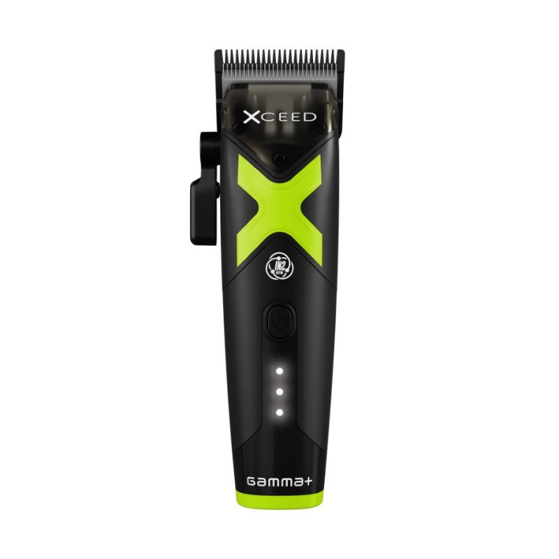 GAMMA+ XCeed Professional Hair Clipper #GP609B featuring a sleek ergonomic design and high-performance motor
