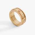 Garden Party Fidget Ring featuring pastel enamel duck and floral motifs with gold-tone finish and crystal accents