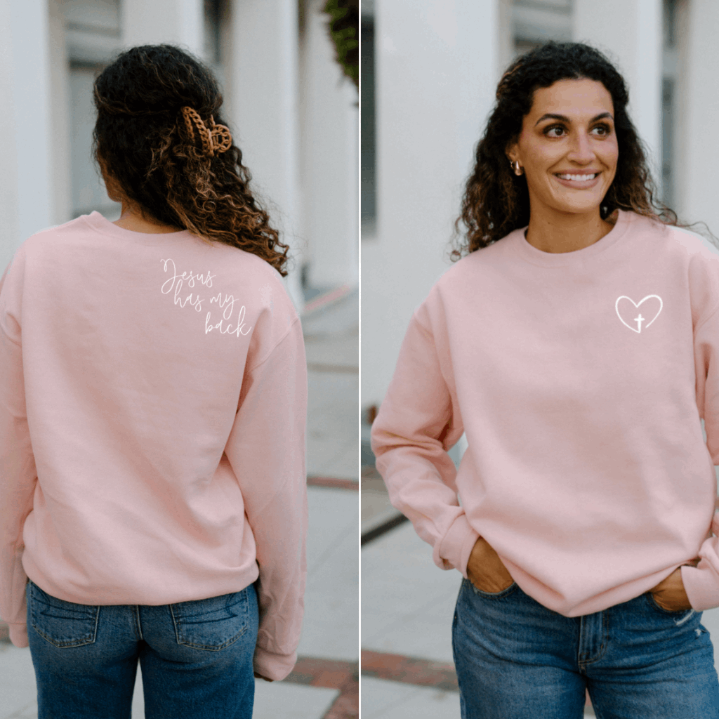 Jesus Has My Back Christian Sweatshirt