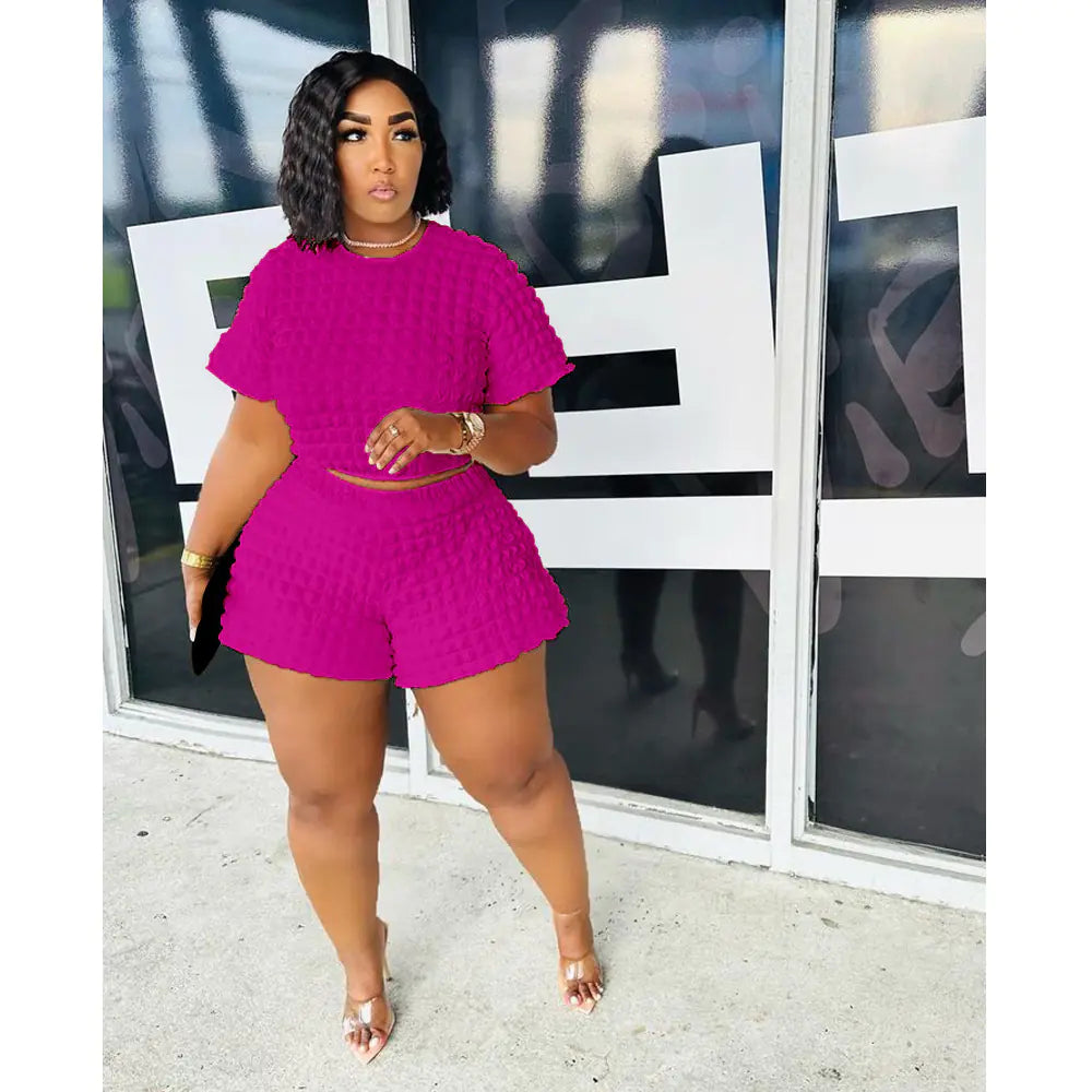 Plus Size Women's Casual Two-Piece Set for Summer