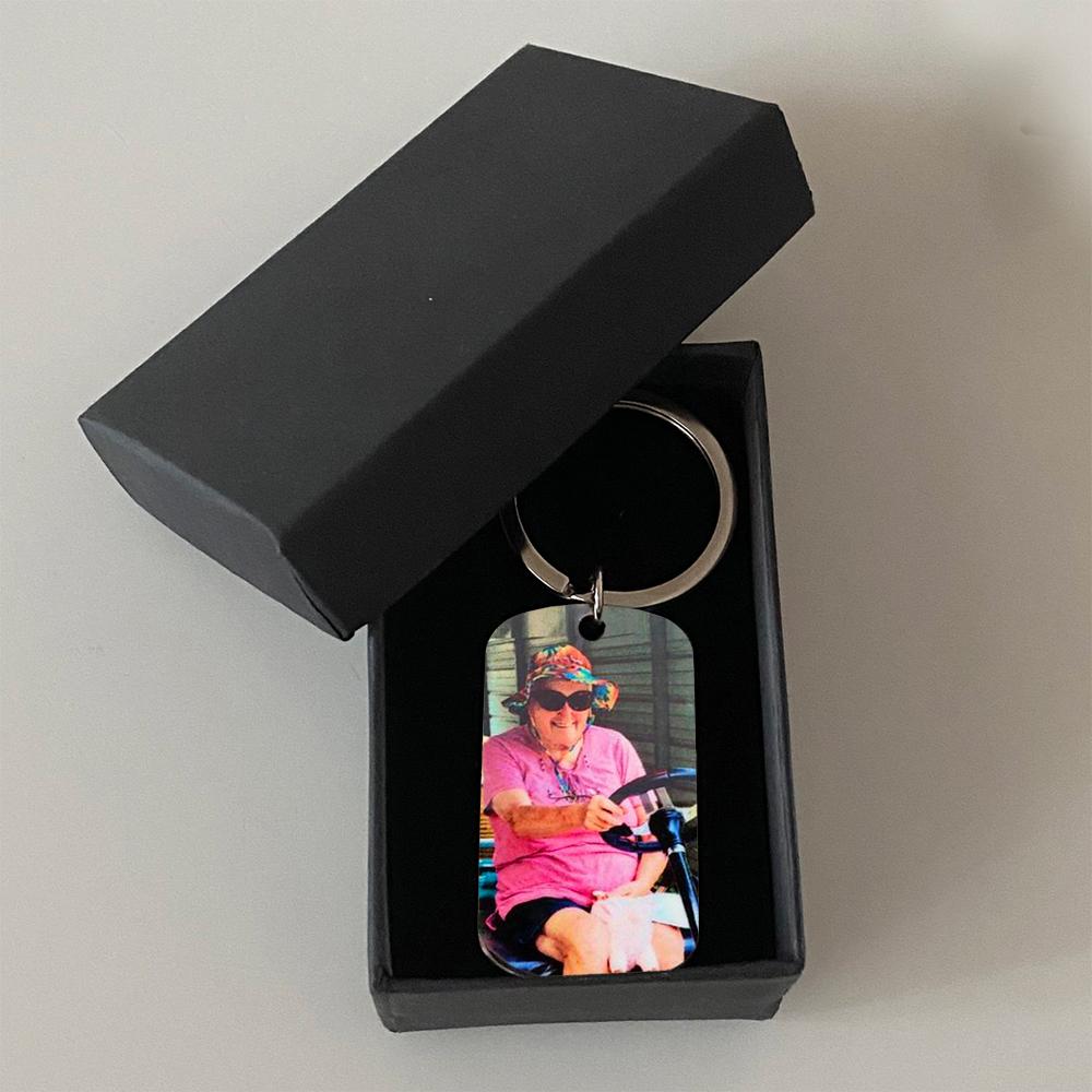 Custom Text Upload Photo Keychain