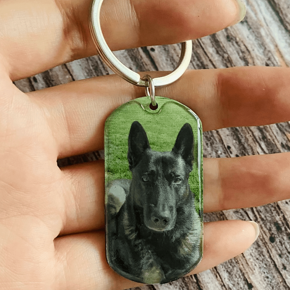 Custom Text Upload Photo Keychain