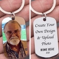 Custom Text Upload Photo Keychain