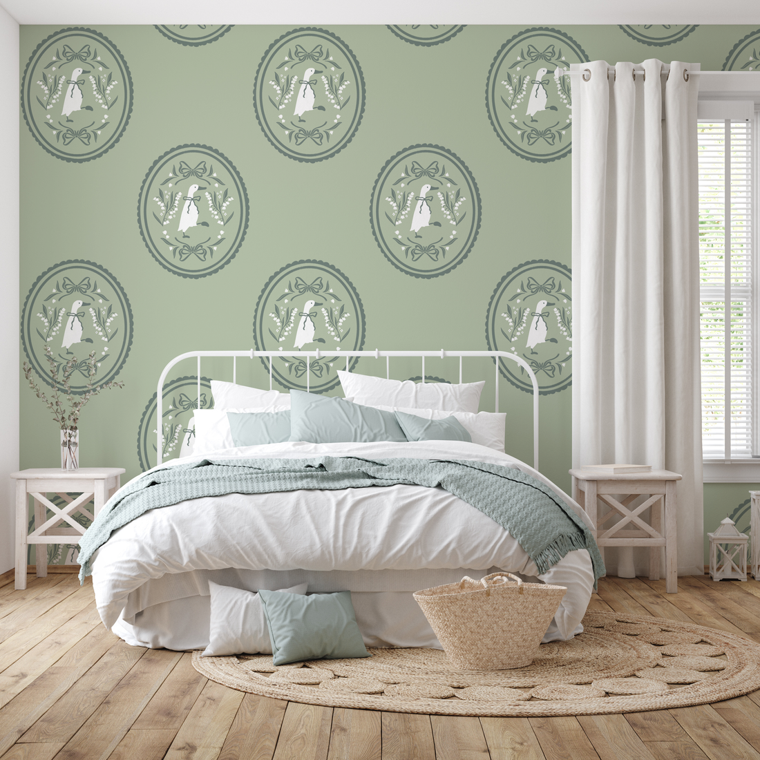 Gemima Vintage-Inspired Cottagecore Removable Wallpaper