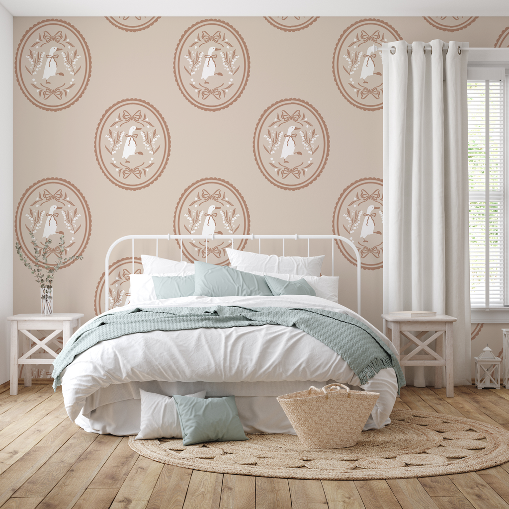 Gemima Vintage-Inspired Cottagecore Removable Wallpaper