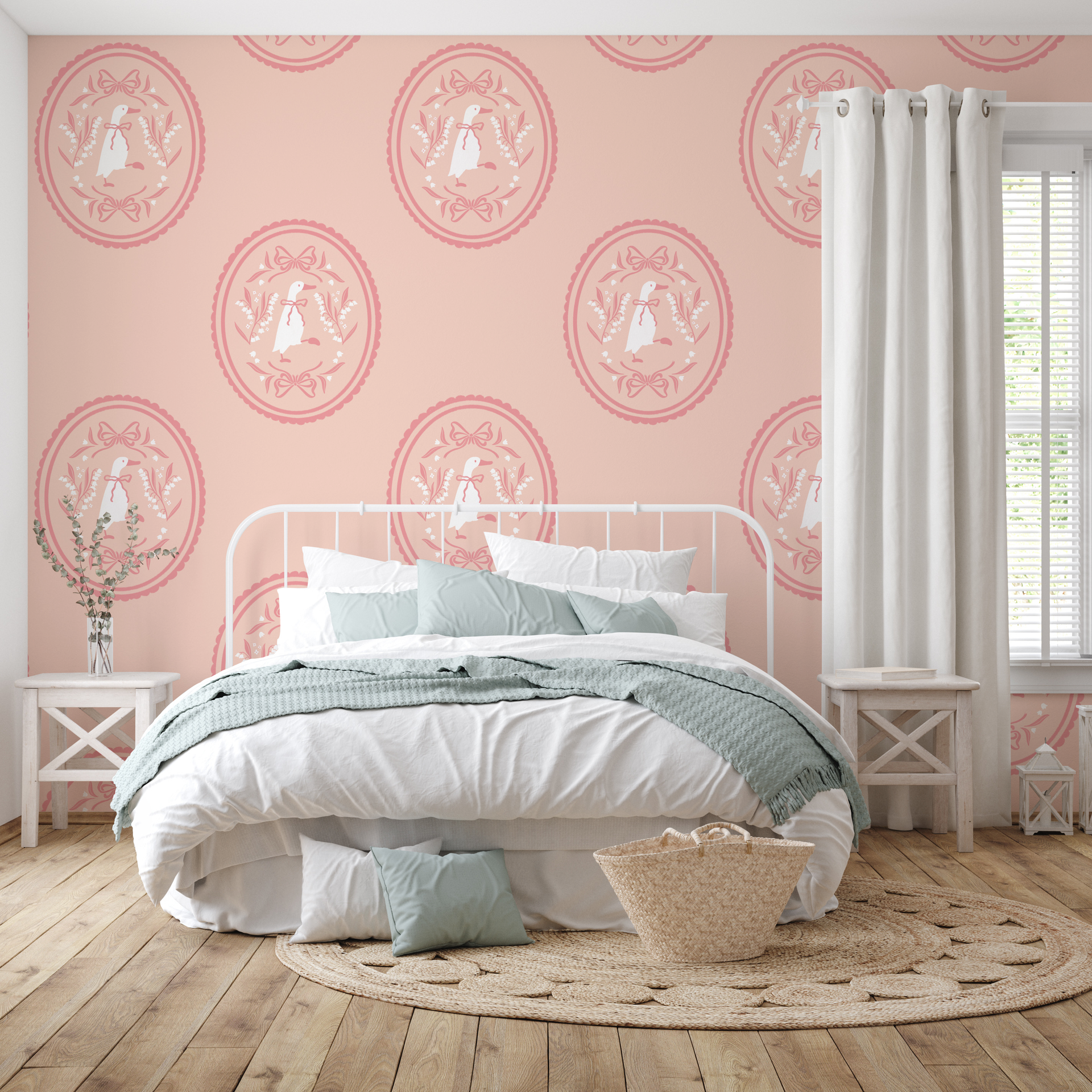 Gemima Vintage-Inspired Cottagecore Removable Wallpaper