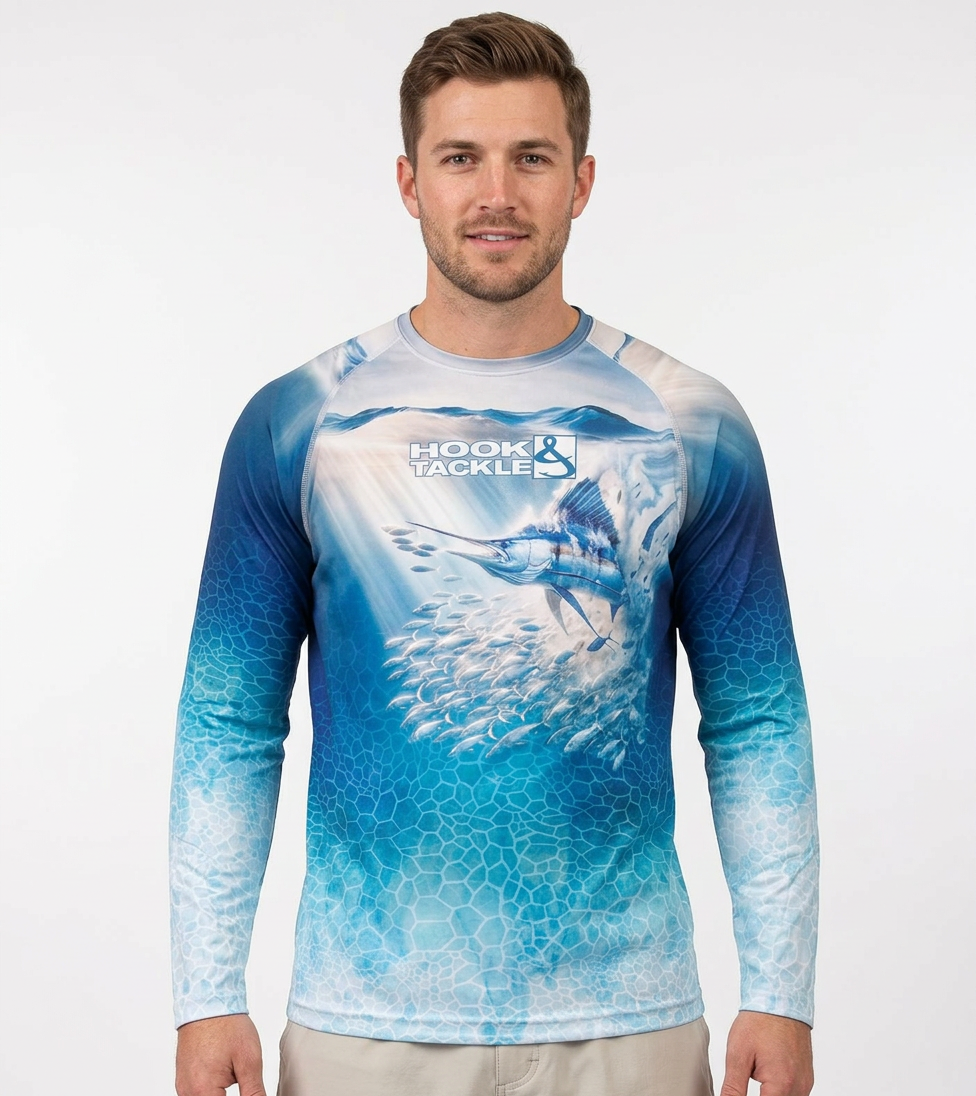 Men's Marlin Strike UV Protection Long Sleeve Fishing Shirt