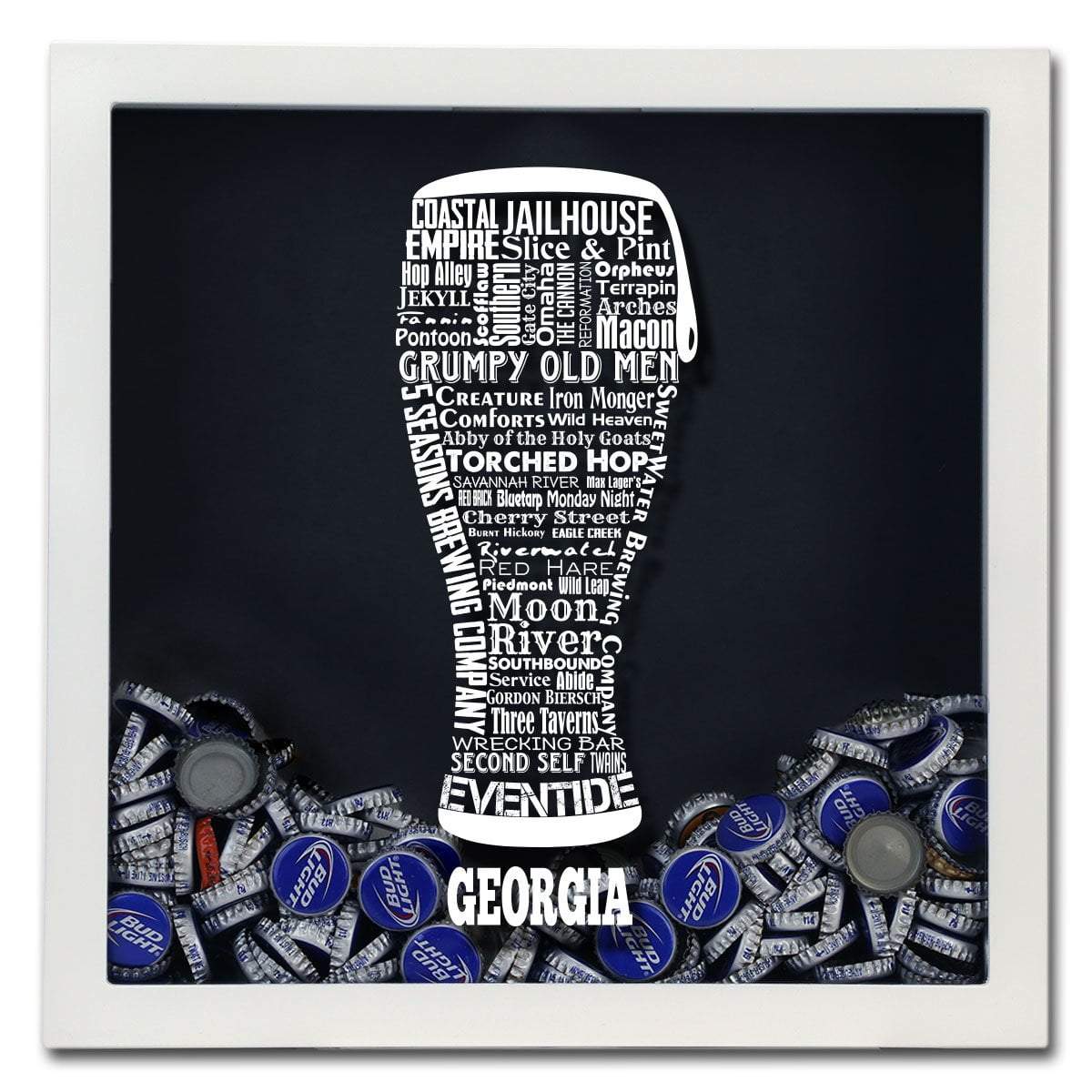 Georgia Beer Typography Shadow Box